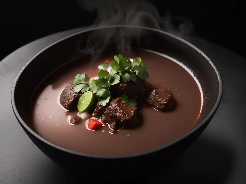 Rich red consomé broth bowl — Birria Kings AZ
